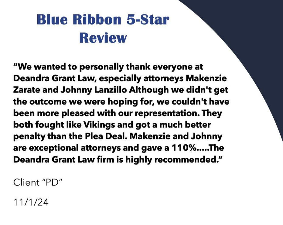 Deandra Grant Law Testimonials